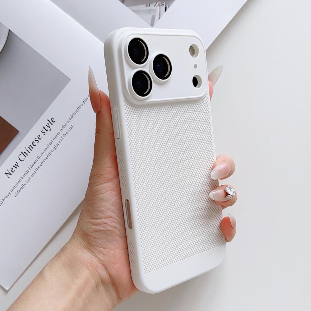 Тонкий охлаждающий чехол для телефона с теплоотводом для iPhone 17 16 15 14 13 12 11 Pro Max Plus, дышащий, с жесткой задней крышкой, однотонный