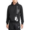 Nike Худи с капюшоном и карманом-кенгуру, с принтом логотипа, из флиса Club Fleece, мужская кофта, черный DQ5153-010