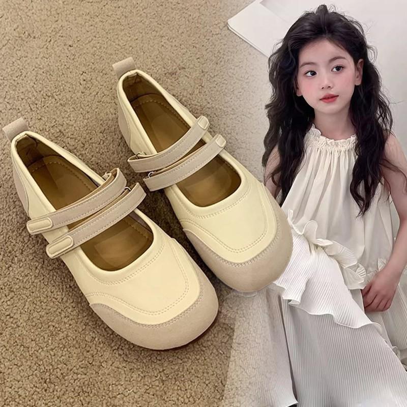 Girls' small leather shoes, new princess style soft-soled single shoes, summer with skirts, silver beanie shoes, children's shoes
