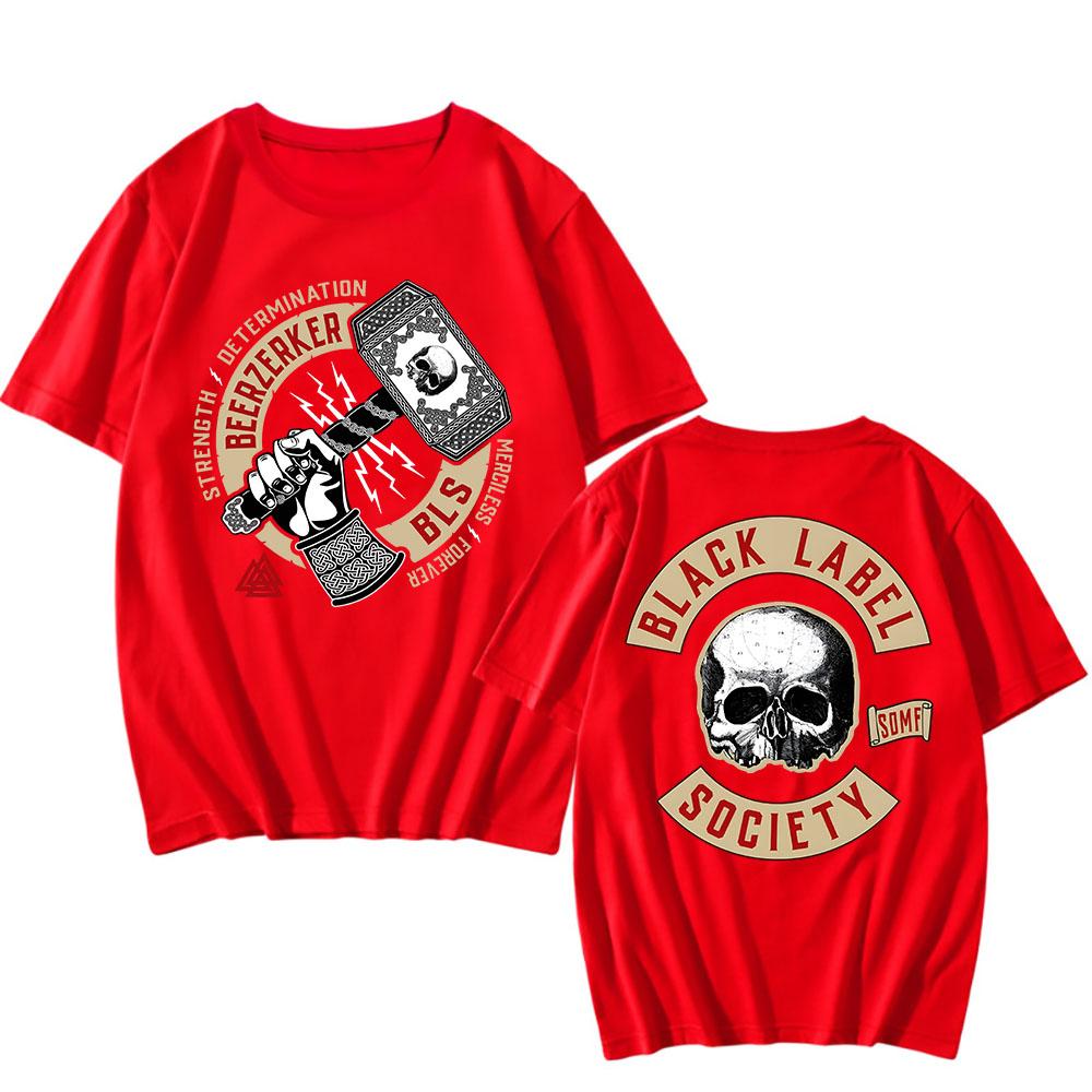 Black Label Society Beerzerker Футболка Хлопковая С Коротким Рукавом Свободная Футболка Унисекс Одежда Тяжелый Ментальный Хип-Хоп Футболки