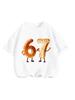 Kids 67 Themed Colorful Print TShirt Soft Cotton Fabric Breathable and Comfortable Ideal for Toddlers and Childrendf0326