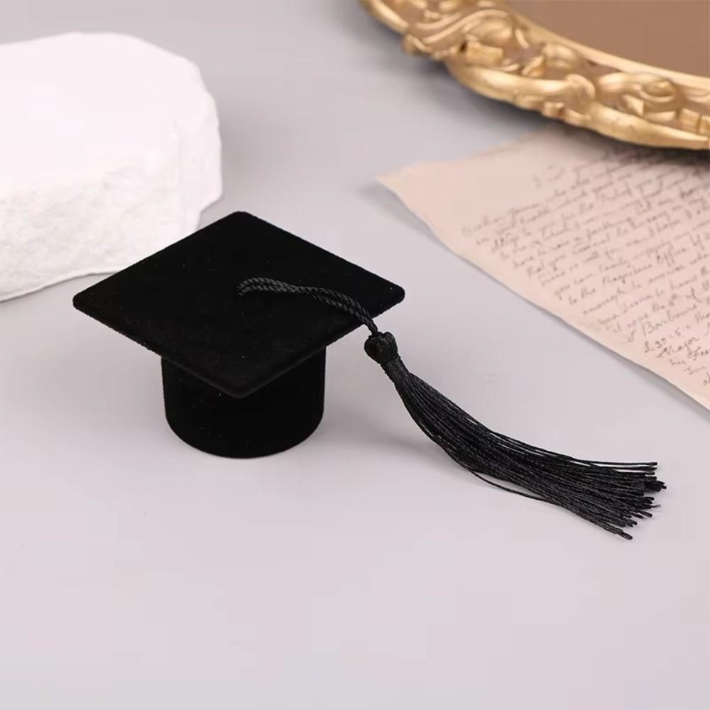 Composites Doctoral Hat Ring Box Earrings Packaging Box Student Graduation Season