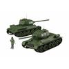 Fujimi Model 1/76 Special World Armor Series No. 34 Soviet Medium Tank T-34/85 (Set of 2) Plastic Model SWA34 Gray
