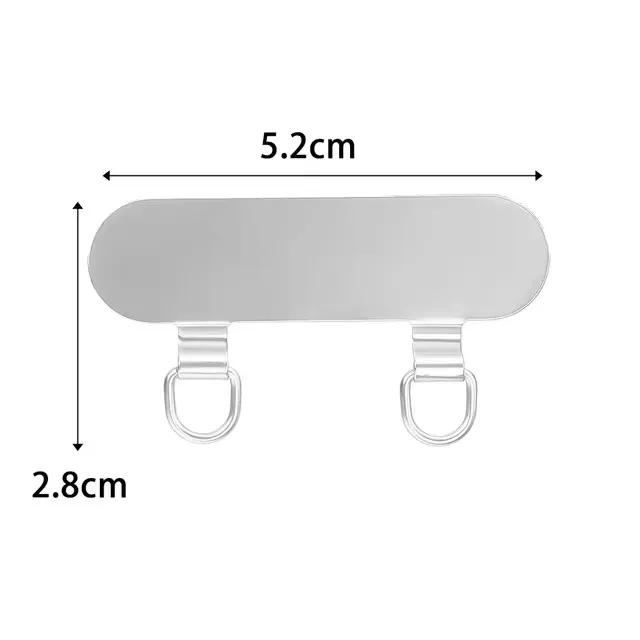 Double Ear Stainless Steel Metal Gasket Mobile Phone Strap Thin Back Connector with Hanging Chain Fixed Mobile Phone Splint
