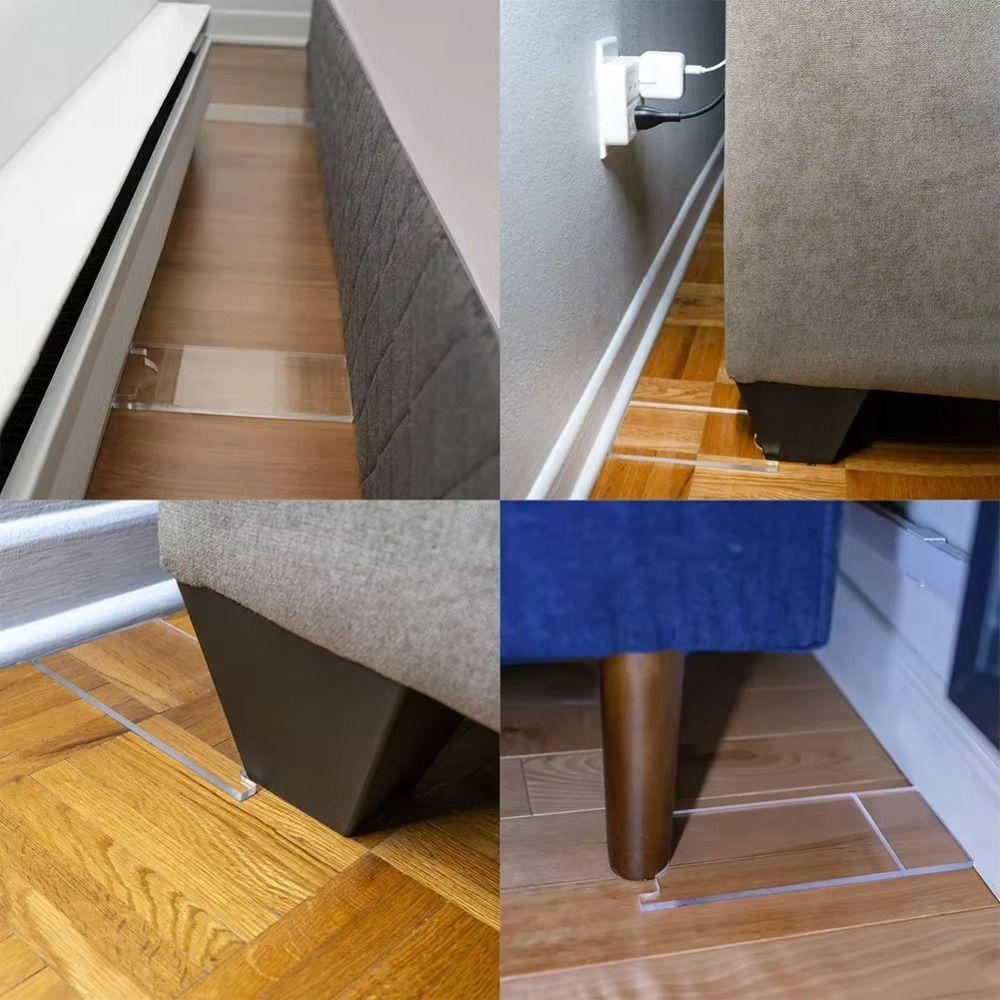 Adjustable Couch Stopper Transparent Furniture Stoppers Prevents Sliding Wall Spacer Home
