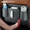 Car Seat Back Anti-Kick Mat Pu Leather Rear Seat Back Car Storage Bags Tissue Box Bottle Holder