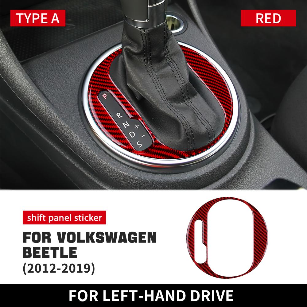 Настоящее мягкое углеволокно для Volkswagen Beetle 2012 2013 2014 2015 2016 2017 2018 2019 Наклейка на панель переключения передач автомобиля Аксессуары