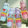 1PC Most Likely To Rule Headstart 750ml Color Plastic Sports Water Bottle Leakproof Flip Straw Lid Suitable for Sports Office Home Use