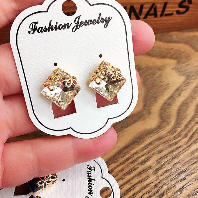 Винтажные полые серьги-клипсы с цветком и кристаллами без отверстия для уха, женские элегантные манжеты для ушей, свадебные украшения для свадебной вечеринки