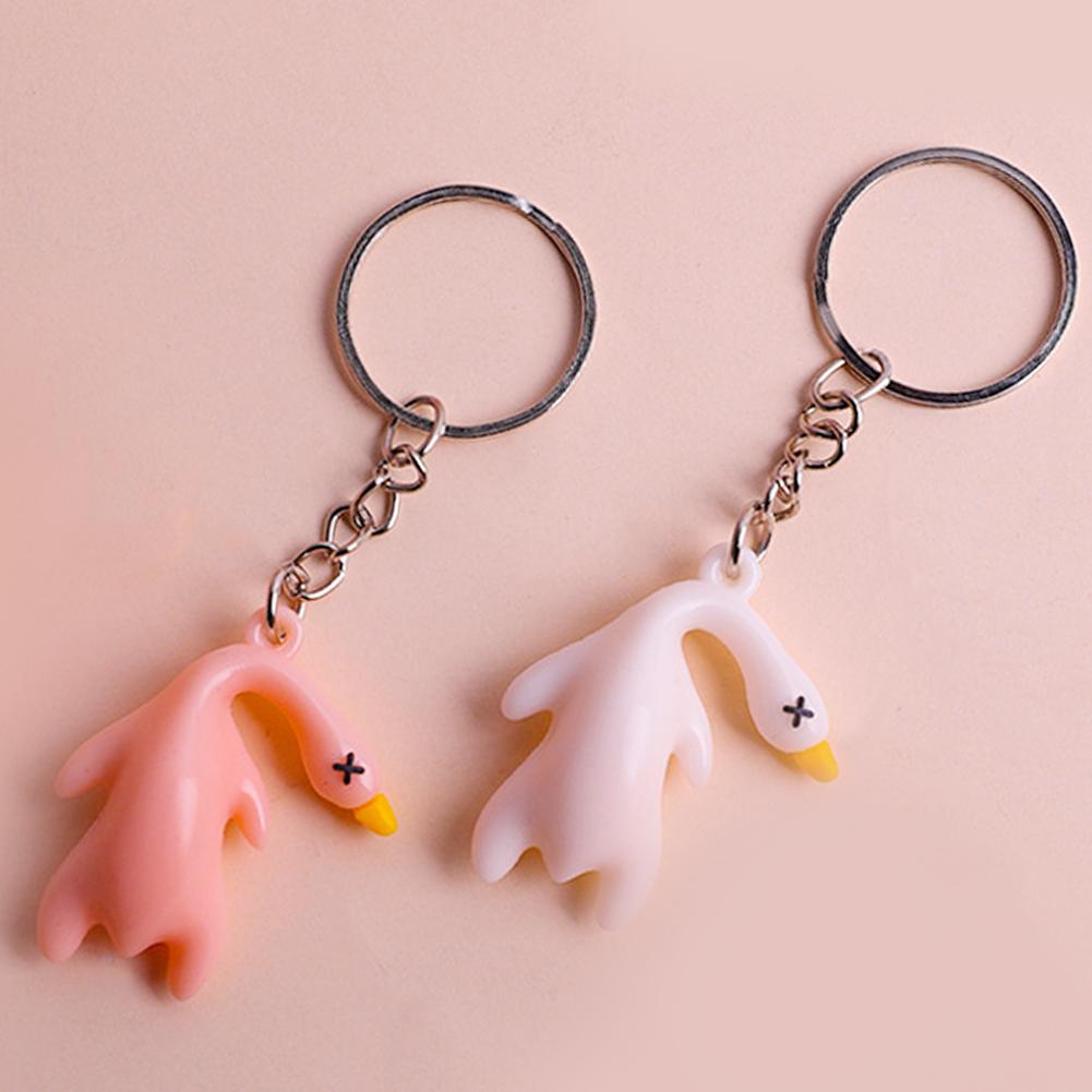 Car Key Chain Pendant Pendant Keychain Delicate Simple Funny Hanging Duck Key Chain for Girls Couple Bag