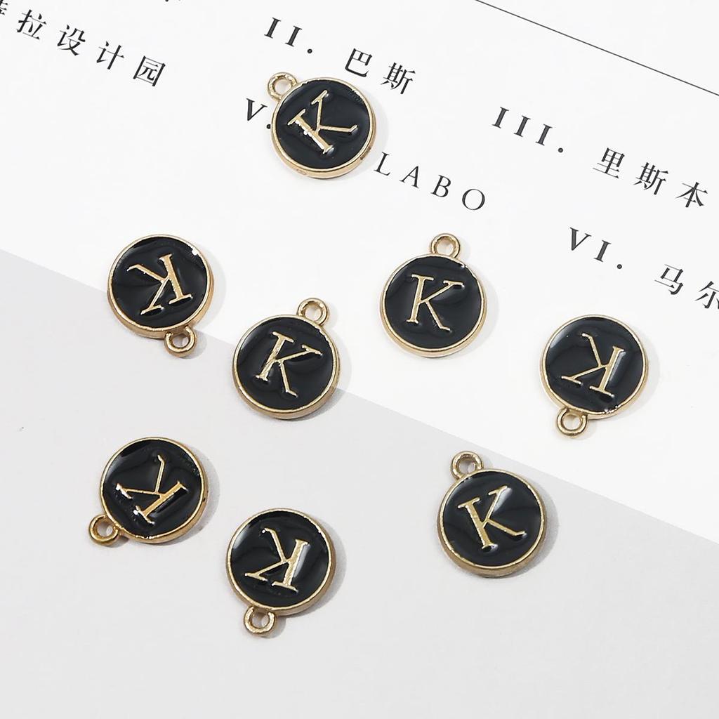 10 шт., металлическая эмаль, английские буквы, подвески, подвеска для самостоятельного изготовления ювелирных изделий, ожерелье, браслет, аксессуары