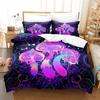 Mushroom Bedding Set Single Twin Full Queen King Size Bed Set Teenager Bedroom Duvetcover Sets 3D Print Anime Bed Sheet Set