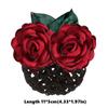 Hair Headdress Flower Hair Bun Holder Covers Barrette with Net  for Banks Hotels Staff
