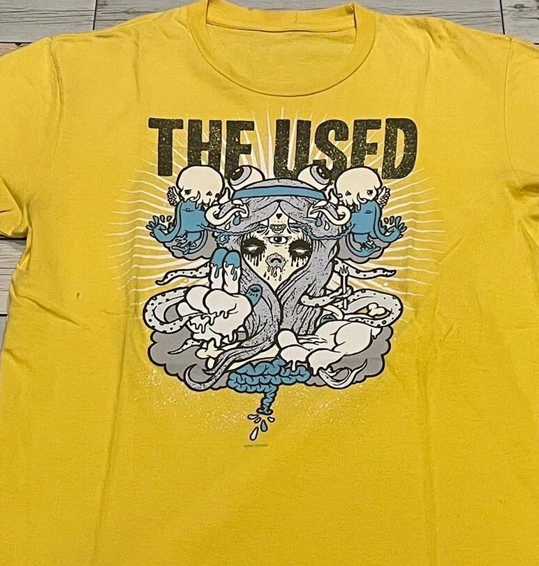 Yellow The Used Band Tour Adult Cotton Unisex T-Shirt AN020 Unisex T-Shirt