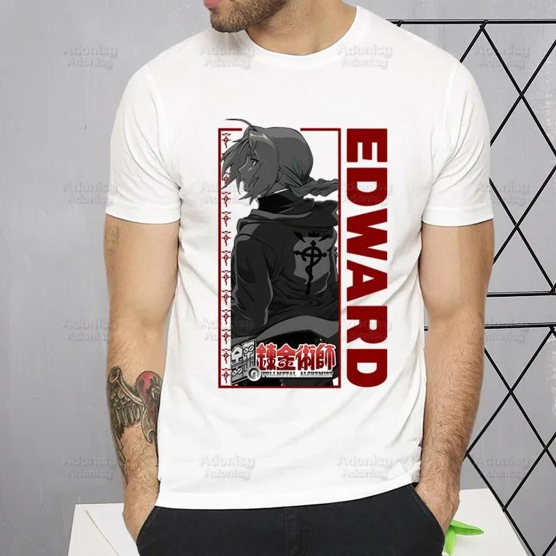 Fullmetal Alchemist T Shirt Harajuku Alphonse Elric TShirts Short Sleeve Fashion Casual Edward Elric T-Shirt Tops Tees Shirt