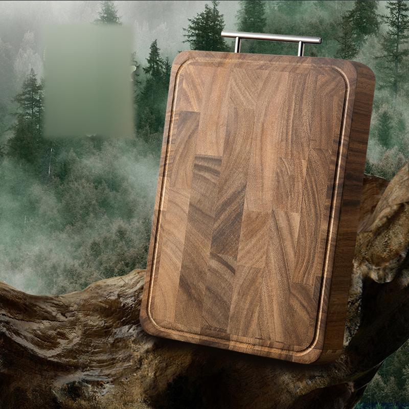 Разделочная доска с антибактериальным покрытием, устойчивая к плесени, двусторонняя, утолщенная разделочная доска из натурального массива дерева