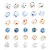 14mm 1pc Hand-Painted Hollow Drop Oil Glass Beads for Necklace Bracelet Earring DIY Jewelry Making