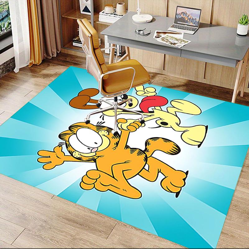 1pc Garfield Odies Playtime Carpet for Playroom Bedroom Living Room Sofa Home Decor,kids Game Area Rug Non-slip Floor Mat Y72329