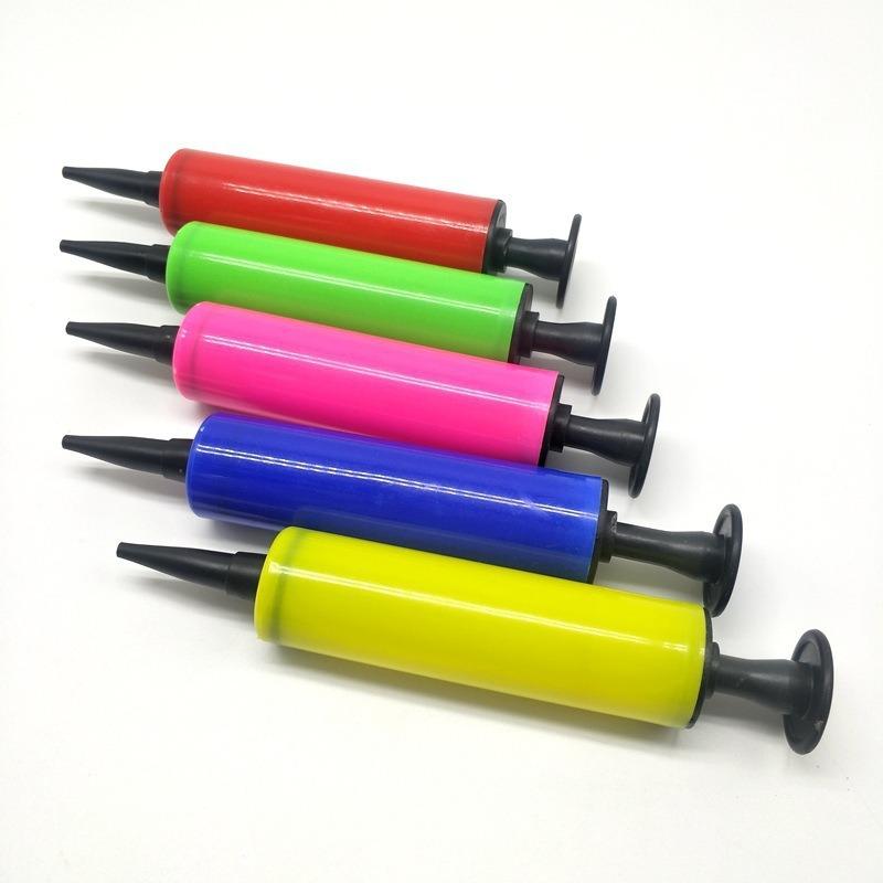 Air Plastic Hand Push Pump Inflator with Replaceable Inflation Port for Balloons Bobble Balls & Swimming Rings