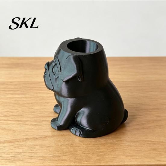 Indoor Succulents Planter 3D Printed Pug Pot, Decorative Dog Flowerpot for Desktop Decor Outdoor, Cactus Plants Container, Pet Lover Gift Pot