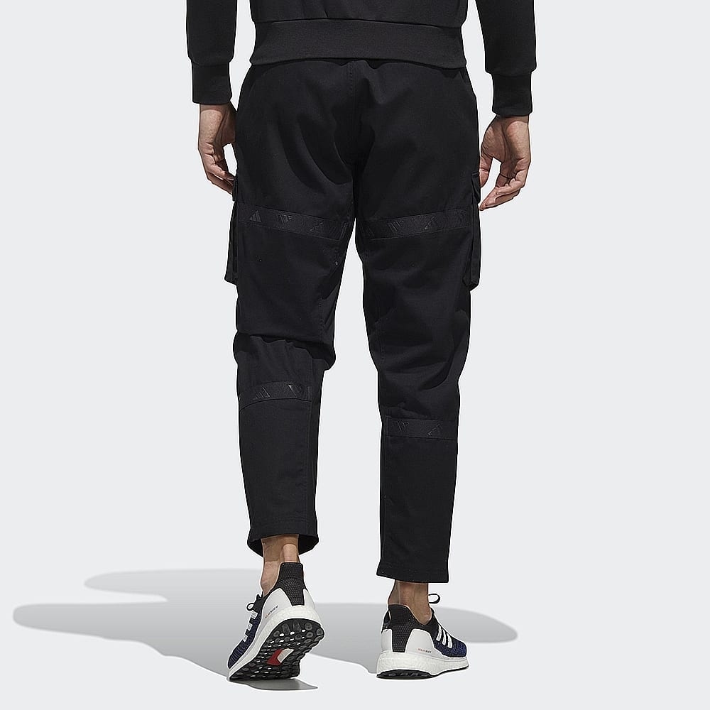 adidas Брюки карго мужские черные умеренные GL0394