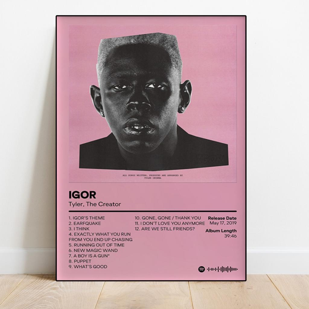 Pop Rap Music Album Cover Artist Tyler The Creator Poster Rapper Hip Hop Rock Flower Boy Goblin Canvas Art Home Wall Sofa Decor
