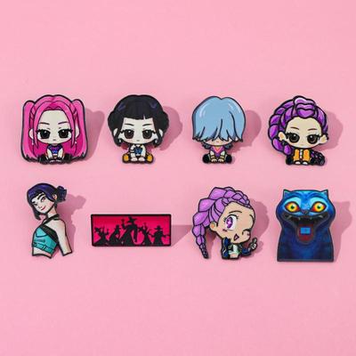 Kpop Охотники на демонов Мультяшные Металлические Броши для Женщин Значки на Лацкан Аксессуары для Костюма Рюкзака Ювелирные Подарки для Друга
