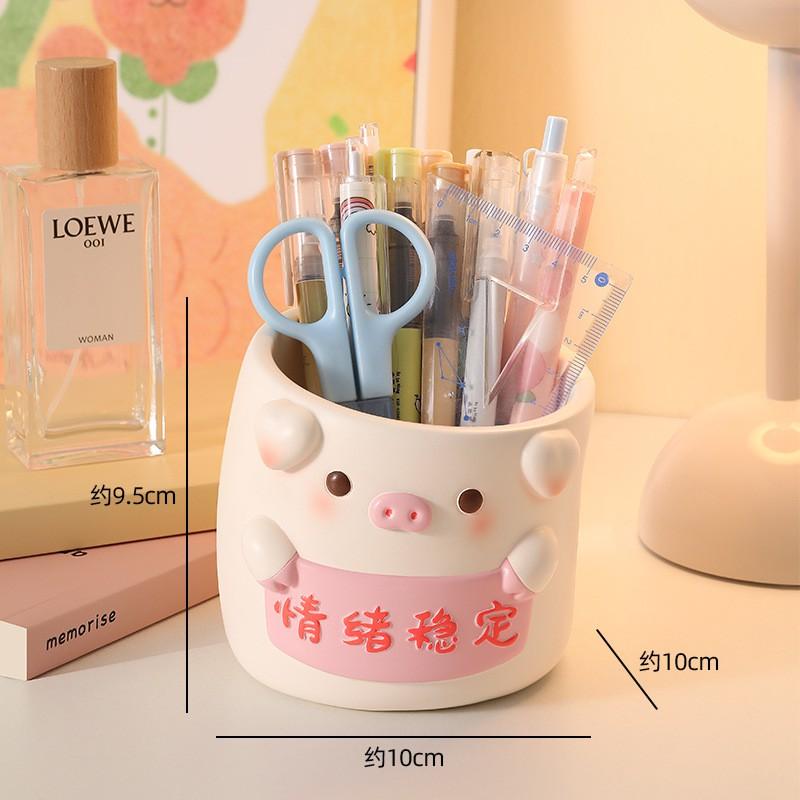 Cute Cartoon Pen Holder Large Capacity Desk Organizer Office Decor Gift Friends