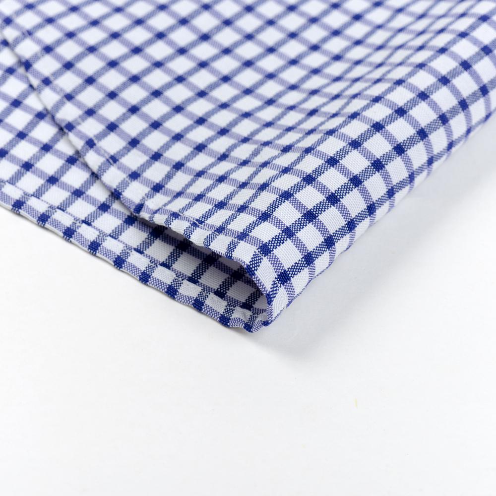 Мужская рубашка Оксфорд с длинным рукавом в полоску и клетку — дышащая, высшего качества, застегивается на пуговицы — идеально подходит для деловых и официальных мероприятий