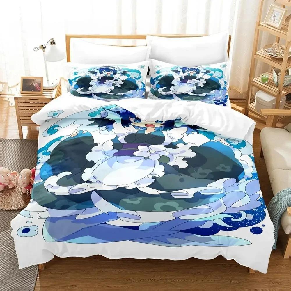 Вакасагихимэ (Тохо) Комплект постельного белья Односпальный Полуторный Двуспальный Кингсайз Комплект для кровати Взрослый Детский Спальня Комплекты пододеяльников Комплект простыней 01