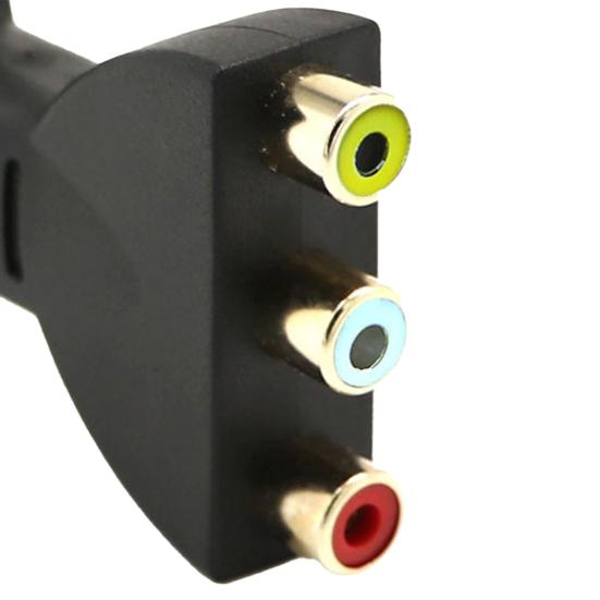 Video Audio Adapter Gold-plated High Resolution Portable HDMI-compatible to 3 RGB RCA AV Component Converter for TV