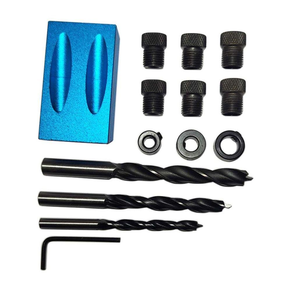 Precision Pocket Hole Jig Kit Aluminum Zinc Zinc Alloy Angle Drill Guide Drilling Operations
