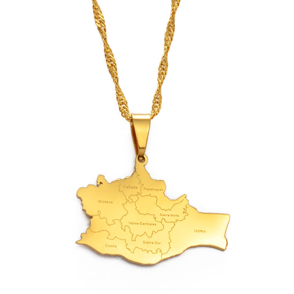 Anniyo Mexico Oaxaca State Pendant Necklaces for Women Girls Jewelry @203721