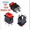 Locked Push Button Electrical Rocker Switch with Red LED 1Pcs 16A 4Pins for DIY Electronic Project Hobbyists