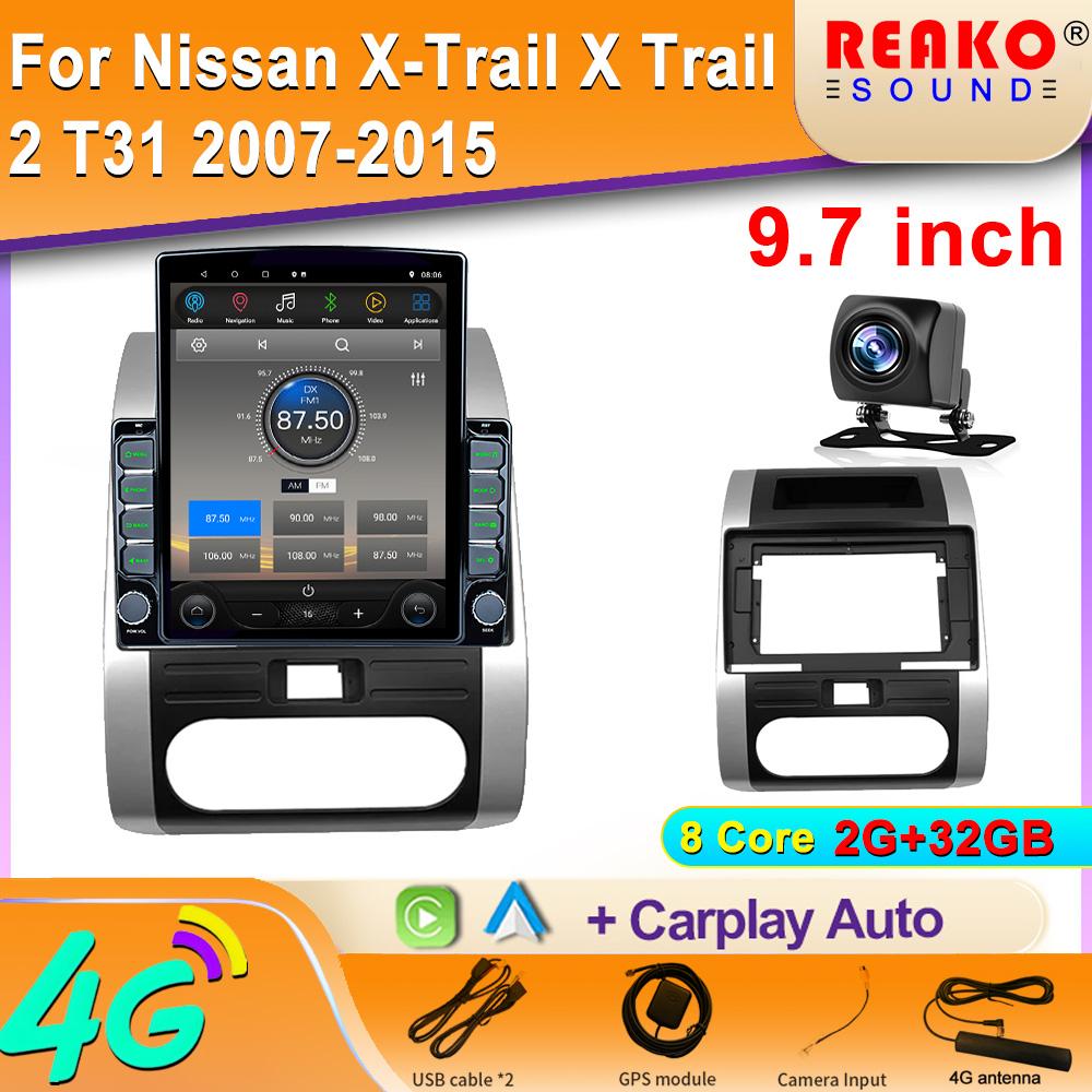 9,7-дюймовый вертикальный экран Tesla Android автомобильное радио для Nissan X-Trail X Trail 2 T31 2007-2015 навигация GPS мультимедийный плеер