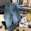Denim Trousers Vintage Wide Leg Pants Women Korean Straight Long Pants High Waist Casual Loose Autumn