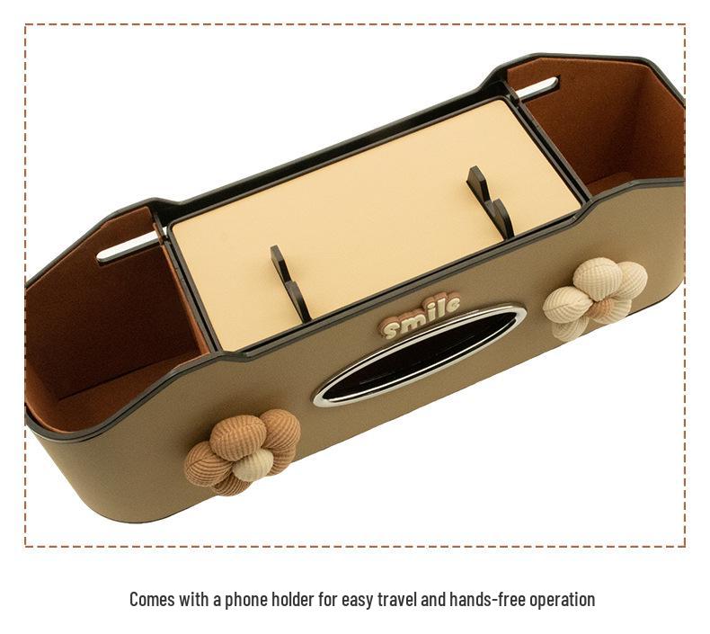 Органайзер на спинку сиденья автомобиля с держателем для салфеток и подстаканником - Многофункциональный органайзер