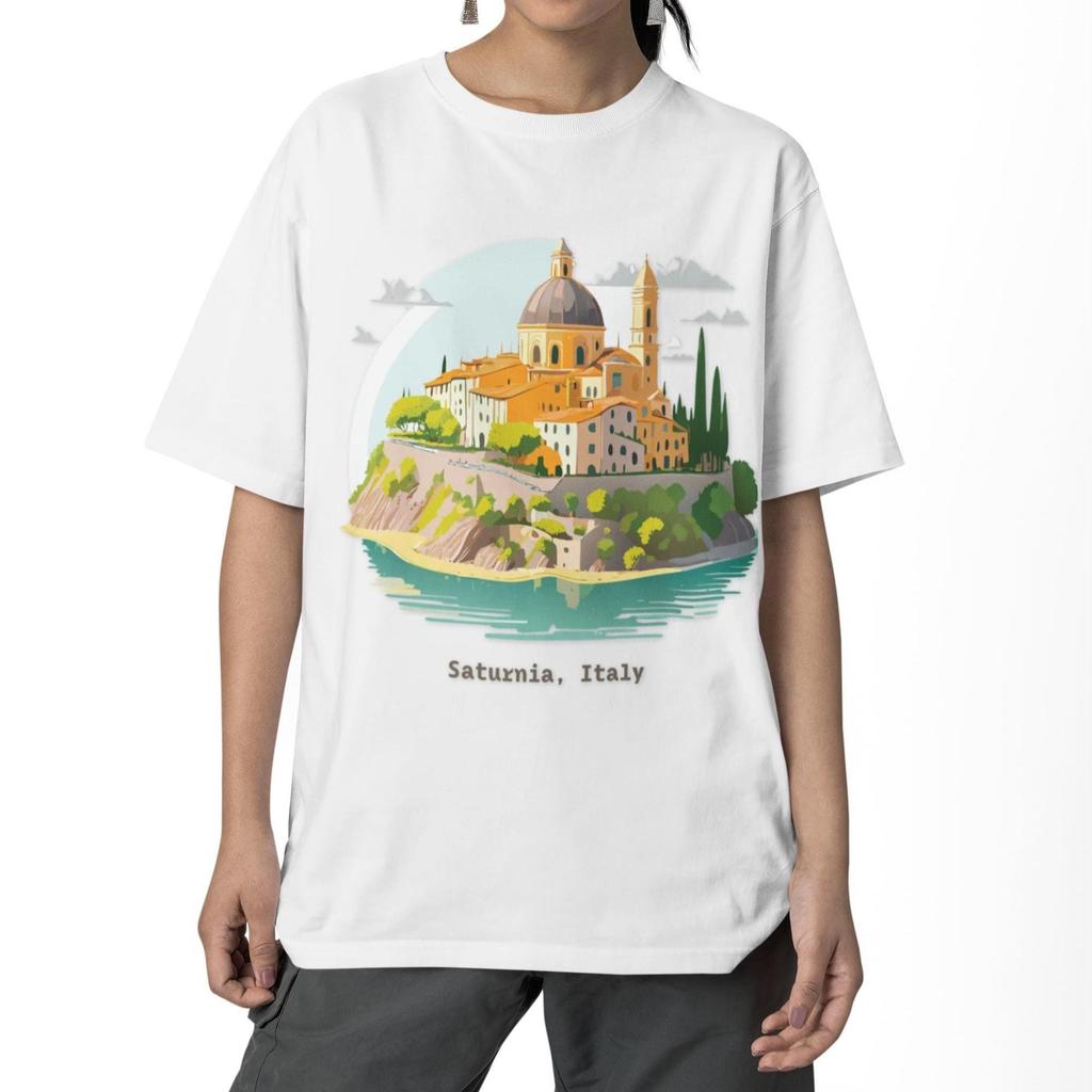 Saturnia Italy T-Shirt Travel Tee Tourist Cruise Gift for Boy Girl Mom Mama Dad Grand Family Friend Sister Brother Crew Team Party