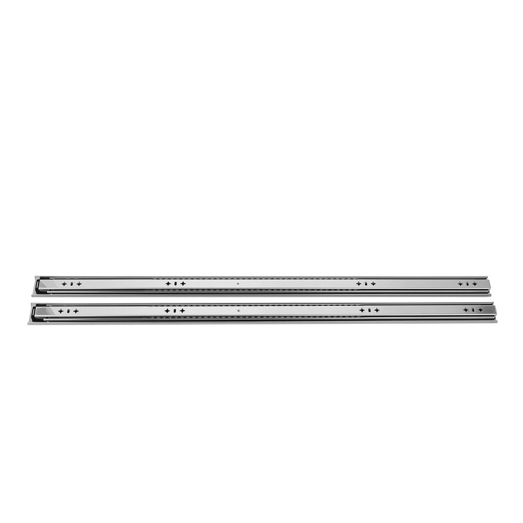 VEVOR Heavy Duty Drawer Slides, 100 cm 120.2 kg Load Side Mount Rails, for Cabinets, Kitchen, Workbench, RV, 3-Fold Full Extension Ball Bearing Rails