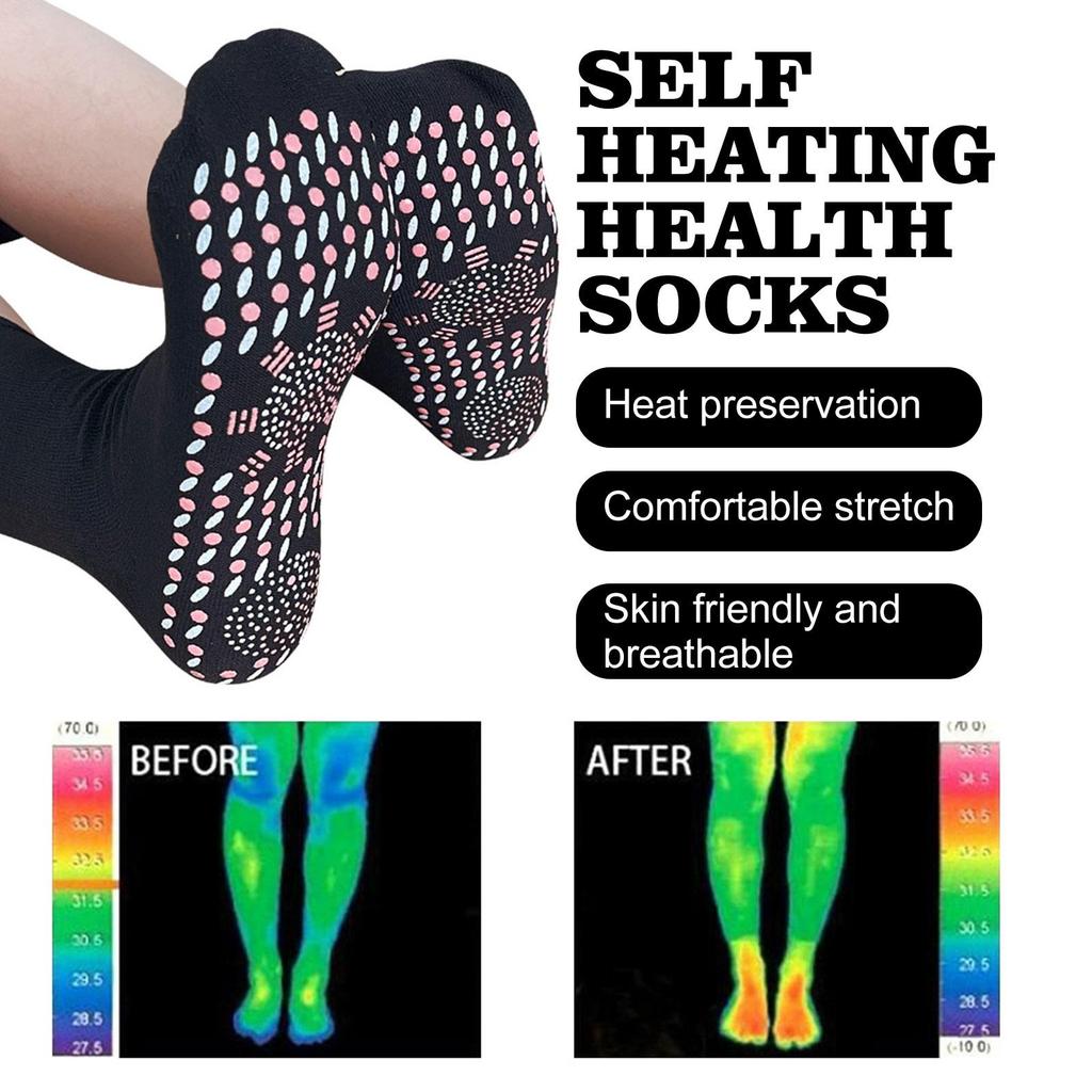 South Moon Self-Heating Massage Socks (1Pairs) Outdoor Skiing Self-Heating Massage Socks Skin-friendly, Breathable Foot Warmer & Cold Socks