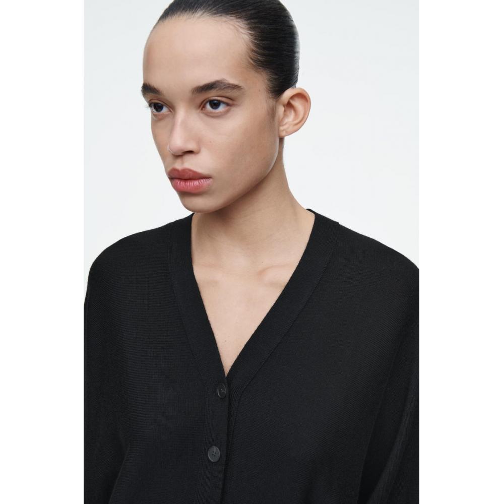 COS Японский кардиган с рукавами «летучая мышь» из мериносовой шерсти