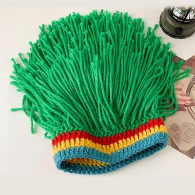 Толстая шапка-дреды в стиле регги, вязаная теплая шапка-коса, креативная шапочка, забавная для вечеринки