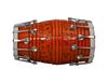 Traditional Wooden Dholak with Om & Swastik Carved Design – Nut & Bolt Tuning | Handcrafted Indian Musical Instrument