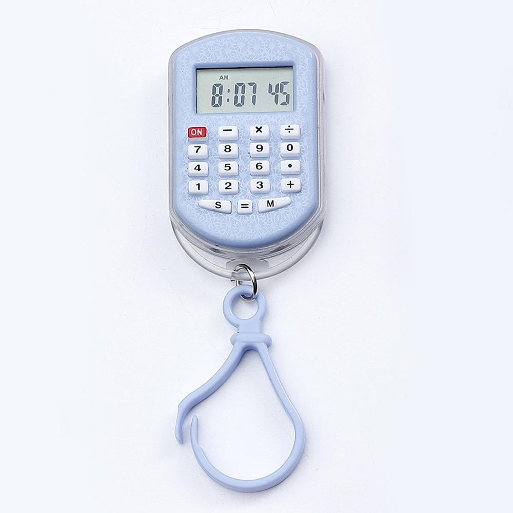 Time Display Mini Calculator 8 Digits Display Calculator Pendant Student Stationery