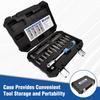 INJOYTEC Socket Wrench Ratchet Magnetic Drill Auto Repair Car Garage Bicycle Convenient Home Maintenance Work Includes Dedicated Storage Case 34-Piece