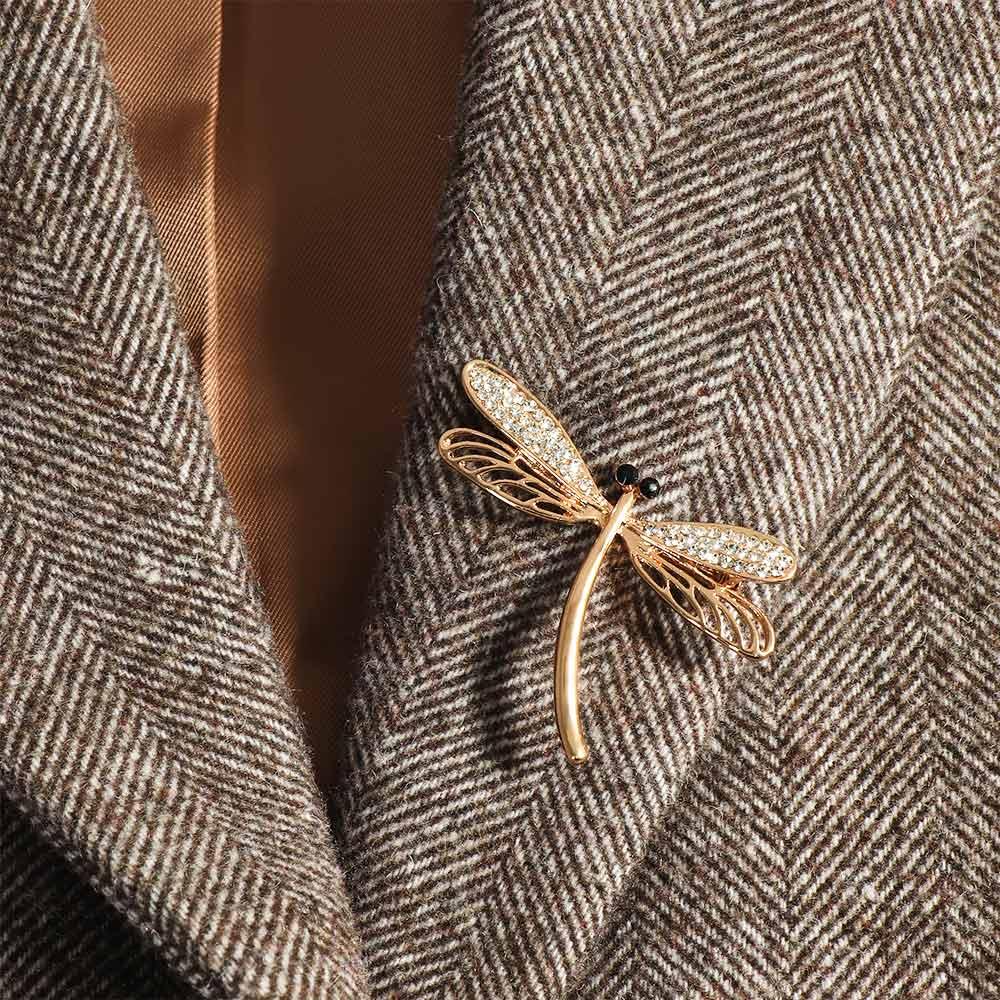 Милые женские стрекозы насекомые модные украшения лацкан шарф булавка брошь подарок
