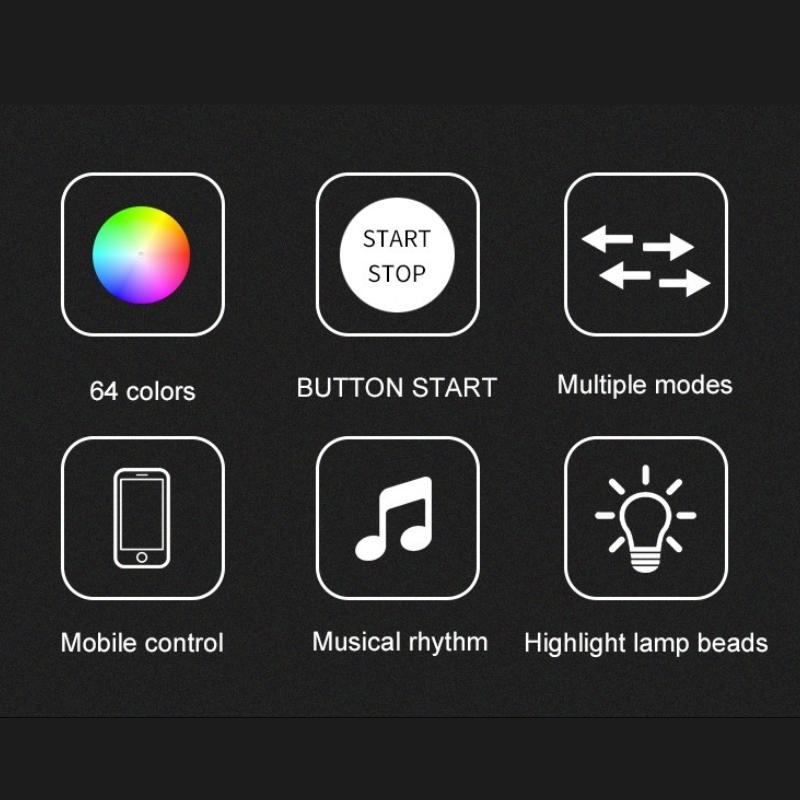 110 СМ Автомобильная RGB Светодиодная Полоса Неонового Света Приложение Управление Музыкой Ритм Датчик Лампы с Дистанционным Окружающим Освещением Автомобиля Интерьер Авто Украшения Атмосфера Лампа