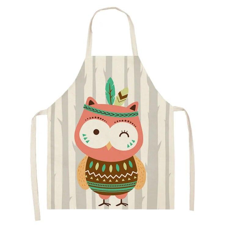 Фартук шеф-повара для приготовления выпечки, фартук с рисунком лисы и животным, аксессуары для приготовления пищи, мужской и женский фартук, фартук для чистки
