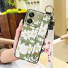 Protective Anti-dust Phone Case For Blackview Wave 6C Kickstand Ring Lanyard Soft Case Phone Holder Anti-knock Flower
