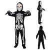 Print Childrens Skull Jumpsuit Horror Theme Skeleton Cos Halloween Clothes Set